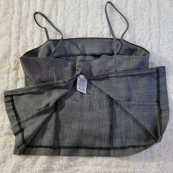 Tangents Women’s Sz 9 Gray Striped 3 Piece Pantsuit with Camisole Top, Blazer - Picture 6 of 16